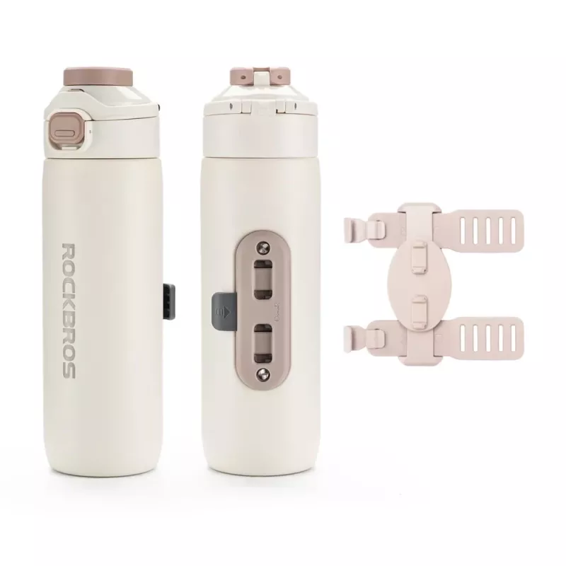 ROCKBROS termofľaša na bicykel S550H-1 s magnetickým pásom, béžová, 550 ml