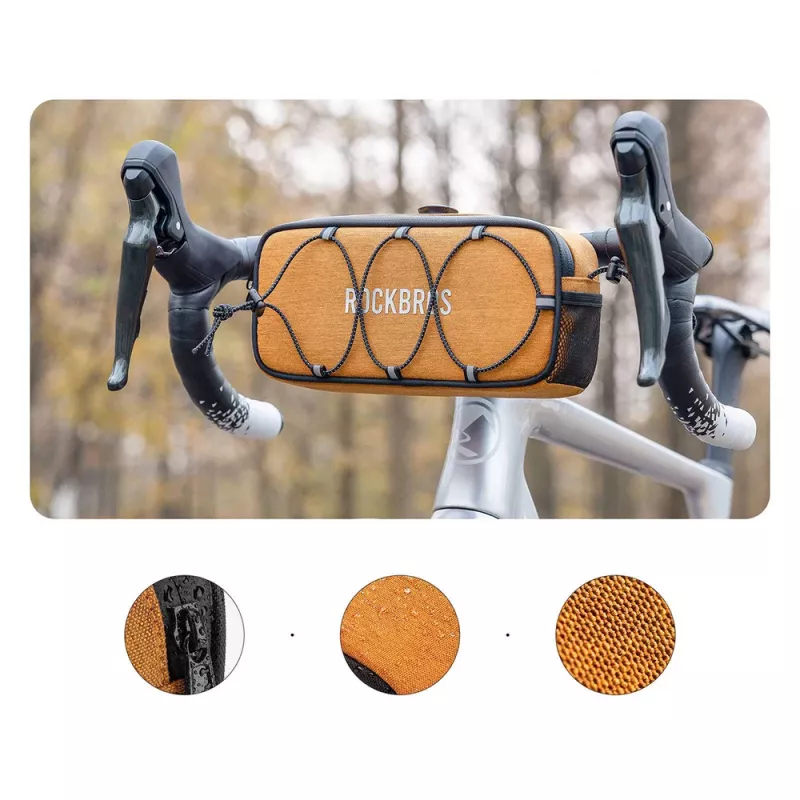 Rockbros TL001 ROAD TO SKY vodoodolná taška na riadidlá 1,9L – oranžová