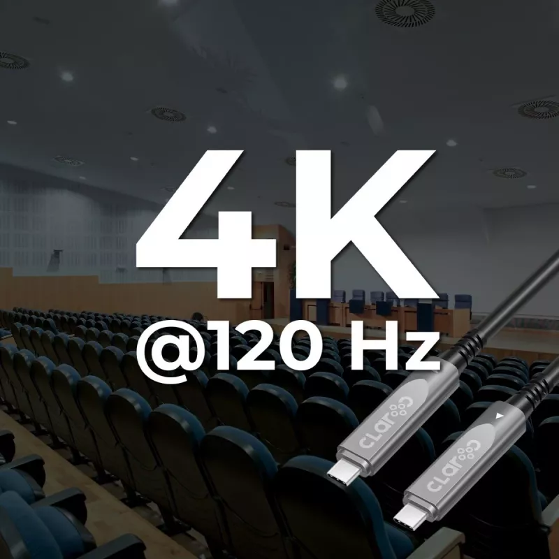 Claroc USB-C 4K@60Hz 10 m aktívny optický kábel