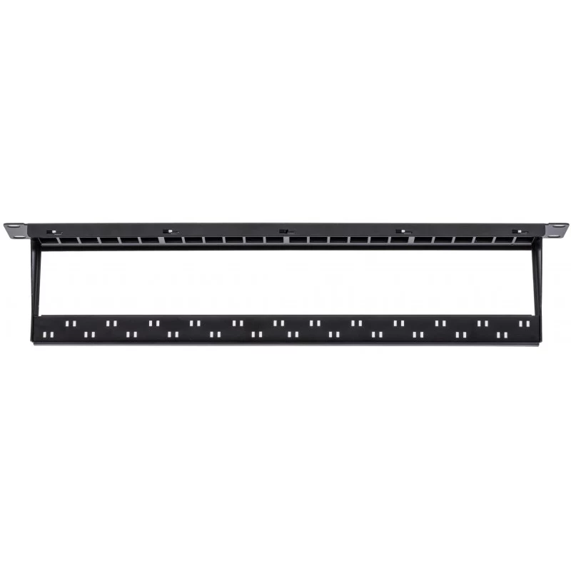 NETRACK 104-20 24-portový Keystone patch panel 1U 19 palcový čierny