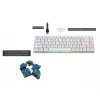 AQIRYS Agena 65% Low-Profile bezdrôtová mechanická klávesnica, Gateron Red spínače, biela