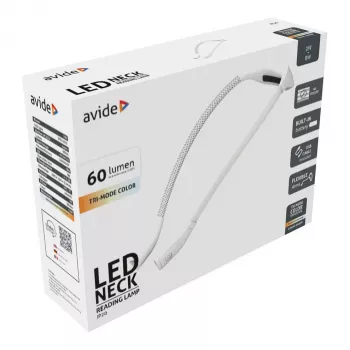 Avide nákrčná čítacia lampa, stmievateľná
