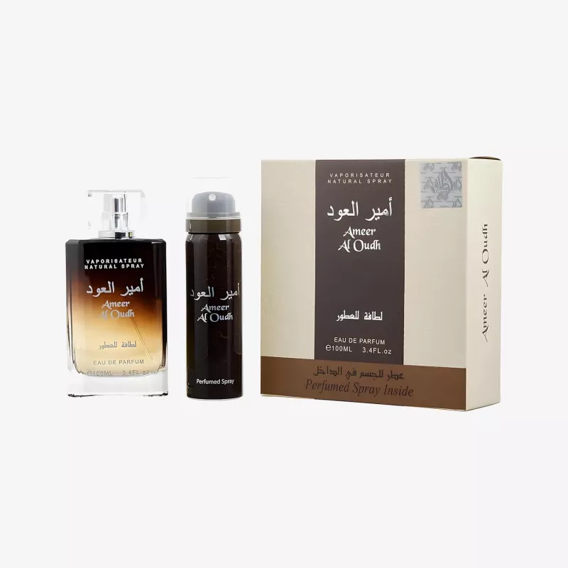 Lattafa Duo Ameer Al Oudh Eau de Parfum 100 ml + parfumový sprej 50 ml darčeková sada