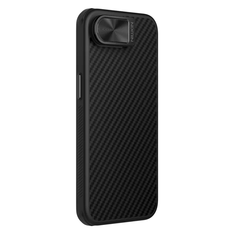 Nillkin CarboProp Magnetic Case s krytom kamery a stojanom pre iPhone 16e / 17e - čierna