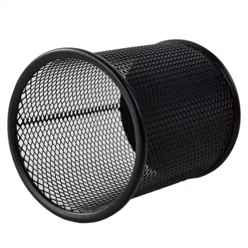Deli Mesh okrúhly stojan na perá 9,1x9,8x9,8 cm čierny