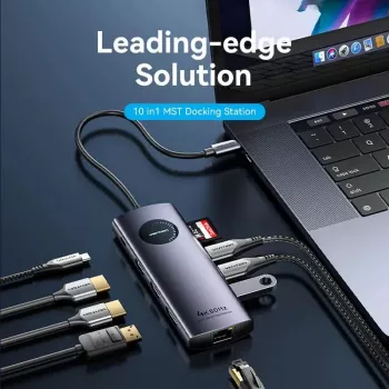 VENTION USB-C 10-in-1 dokovacia stanica 8K 30Hz 100W PD s LED displejom