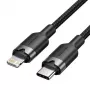 VENTION LALBH USB-C na Lightning kábel 2 m čierny MFi certifikovaný rýchle nabíjanie