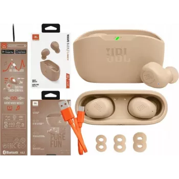 JBL Wave Buds True Wireless in-ear slúchadlá béžová