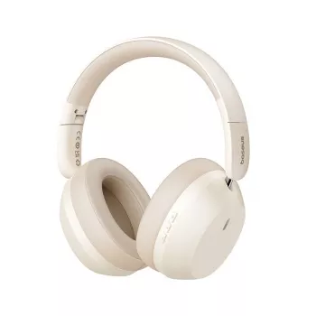 BASEUS BASS 35 MAX Bluetooth 5.3 Over-Ear slúchadlá béžové