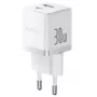 Baseus Palm 30W USB-C USB-A nástenná nabíjačka biela EU konektor