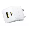 Baseus Palm 30W USB-C USB-A nástenná nabíjačka biela EU konektor