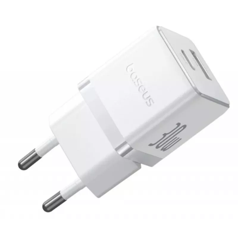 Baseus Palm 30W USB-C USB-A nástenná nabíjačka biela EU konektor