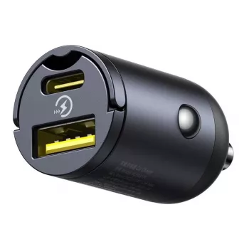 Baseus Tiny Star 30W USB-A USB-C nástenná nabíjačka čierna