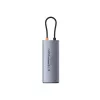 Baseus Metal Gleam 7-in-1 USB-C hub HDMI 4K 60Hz 3x USB 3.0 USB-C PD SD microSD sivý