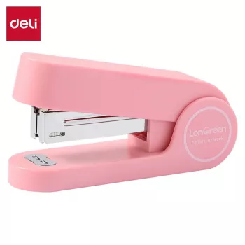 Deli LonGreen stolová zošívačka D395324, ružová, 25 listov