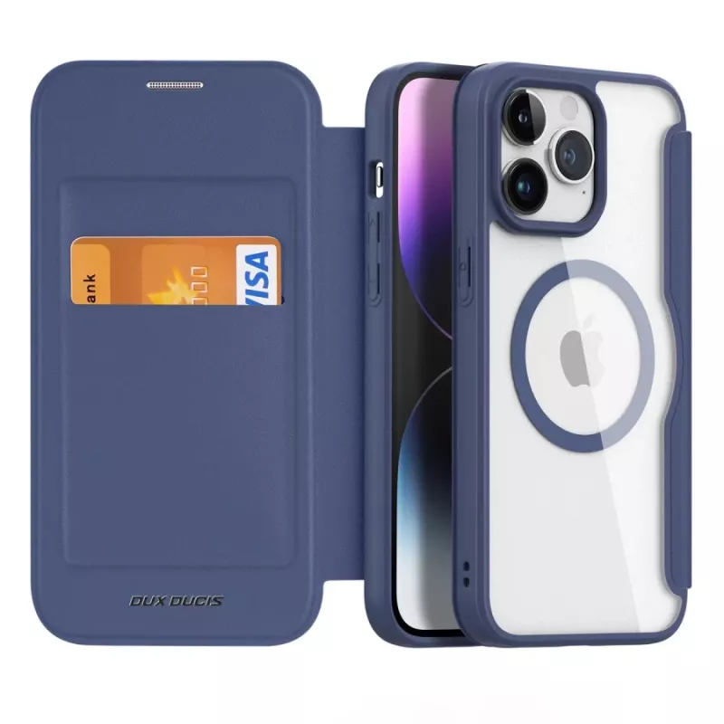 Dux Ducis Skin X Pro folio puzdro s MagSafe pre Apple iPhone 15 Pro Max, čierne