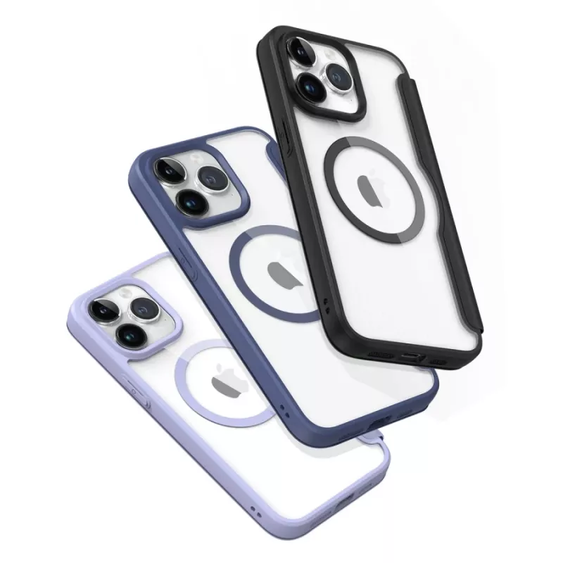Dux Ducis Skin X Pro folio puzdro s MagSafe pre Apple iPhone 15 Pro Max, čierne