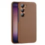 Dux Ducis Grit puzdro pre Samsung Galaxy S23+ - elegantné puzdro z umelej kože hnedé