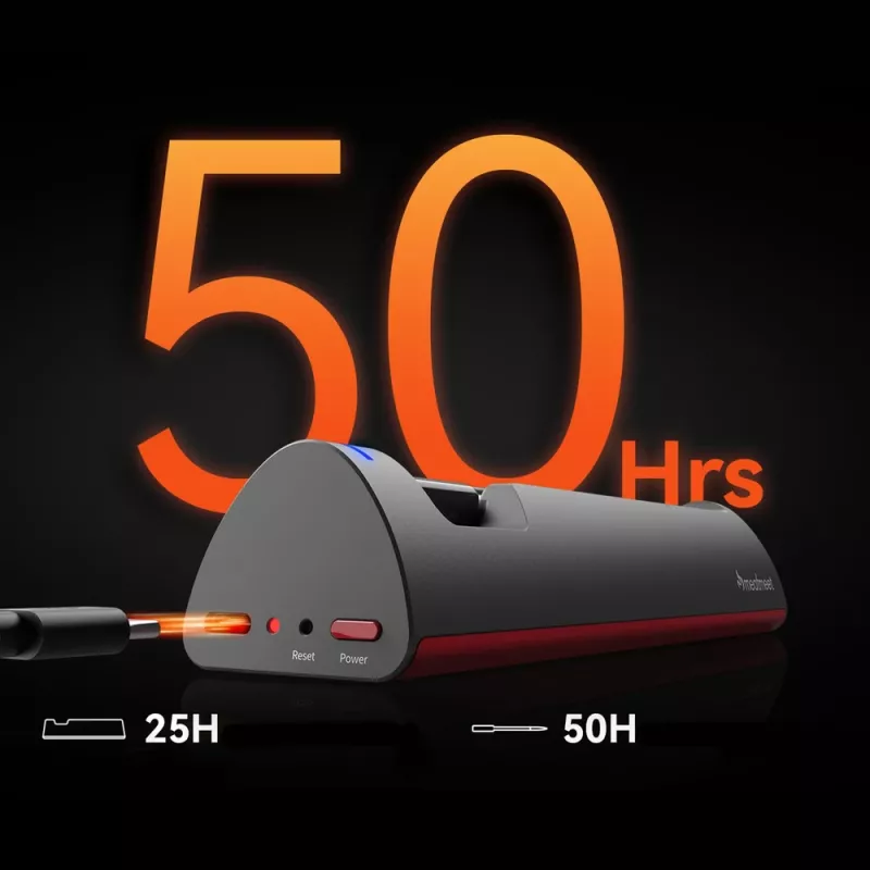 Meatmeet Pro smart kuchynský teplomer s Bluetooth/WiFi aplikáciou pre gril, rúru, smoker - čierna
