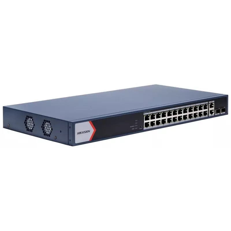 Hikvision DS-3E1528P-EI 24-portový gigabitový PoE+ managed switch