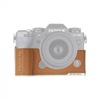 PGYTECH kožené puzdro na kameru pre Fujifilm X-T5 hnedé