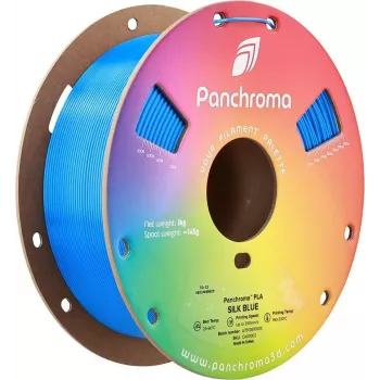 Polymaker Panchroma PLA Silk 1,75 mm modrá 1 kg 3D tlačiarenský filament