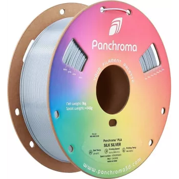 Polymaker Panchroma PLA Silk 3D tlačiarenský filament, 1,75 mm, 1 kg, strieborná