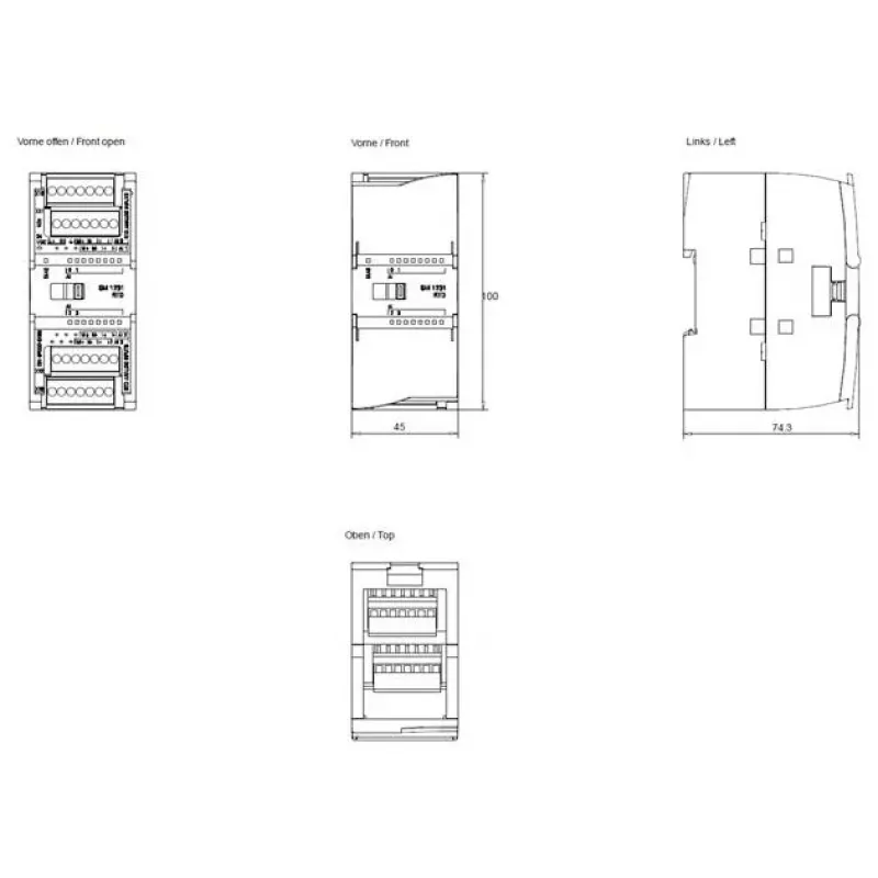 Siemens SIMATIC S7-1200 analógový vstupný modul SM 1231 RTD 4 AI 6ES7231-5PD32-0XB0
