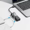 ORICO PW3UR25-U3 4-portový USB 3.0 hub s 2,5G Ethernet, 0,5 m, čierny