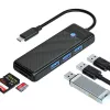 ORICO PAPW3AT-U3 4-portový USB 3.0 hub s SD/MicroSD čítačkou kariet, 1,8 m kábel, čierny
