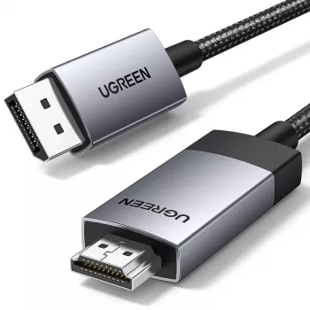 Ugreen DP119 DisplayPort na HDMI adaptérový kábel 4K 60Hz 1m sivá