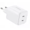 Ugreen GaN 45W 2xUSB-C nástenná nabíjačka - biela