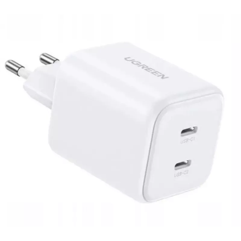 Ugreen GaN 45W 2xUSB-C nástenná nabíjačka - biela