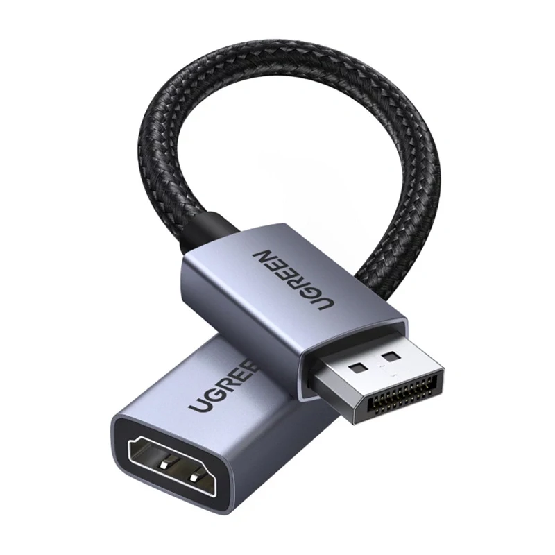 Ugreen DisplayPort na HDMI adaptérový kábel 4K 30Hz jednosmerný čierny 1,5m