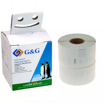 G&G kompatibilná etiketová rolka pre DYMO 99012, S0722400 - 36 x 89 mm priamy termopapier, biela, permanentné lepidlo, 520 etikiet