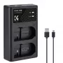 K&F Concept duálna USB nabíjačka pre Nikon EN-EL15 D7000 D7500 D850 D750