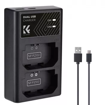 K&F Concept duálna USB nabíjačka pre Sony NP-FZ100 batériu - KF28.0010