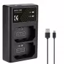 K&F Concept duálna USB nabíjačka pre Sony NP-FZ100 batériu - KF28.0010