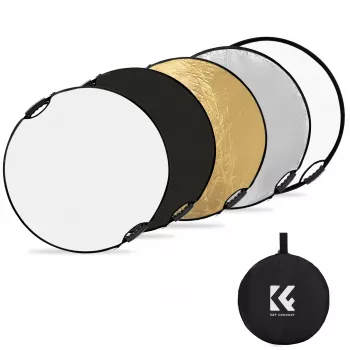 K&F Concept 5-in-1 okrúhly fotografický reflektor s rukoväťou 80cm (32
