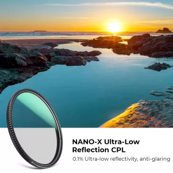 K&F Concept Nano-X ultra nízky odraz kruhový polarizačný filter 37mm