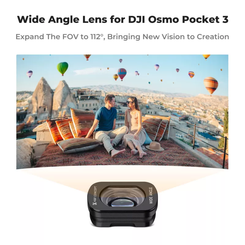 KF 112° Weitwinkelobjektiv pre DJI Osmo Pocket 3 / 4 - Kf01.2612