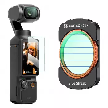 KF Filtr Blue Streak Anamorphic Filter + Tempered Glass Screen Protector 2-in-1 pre DJI Osmo Pocket 3 / 4