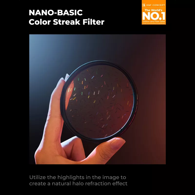 K&F Concept Nano-B MRC Rainbow Streak Filter 67 mm Starlight Glare Effect