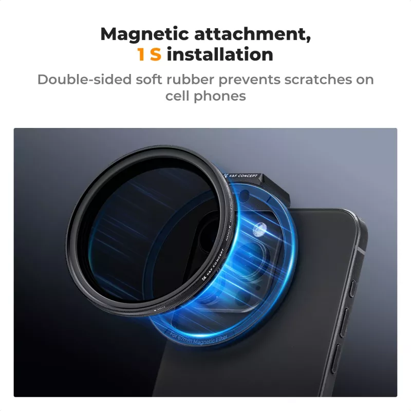 K&F Concept Magnetický filter Clip pre smartfóny 67 mm čierny KF01.2675