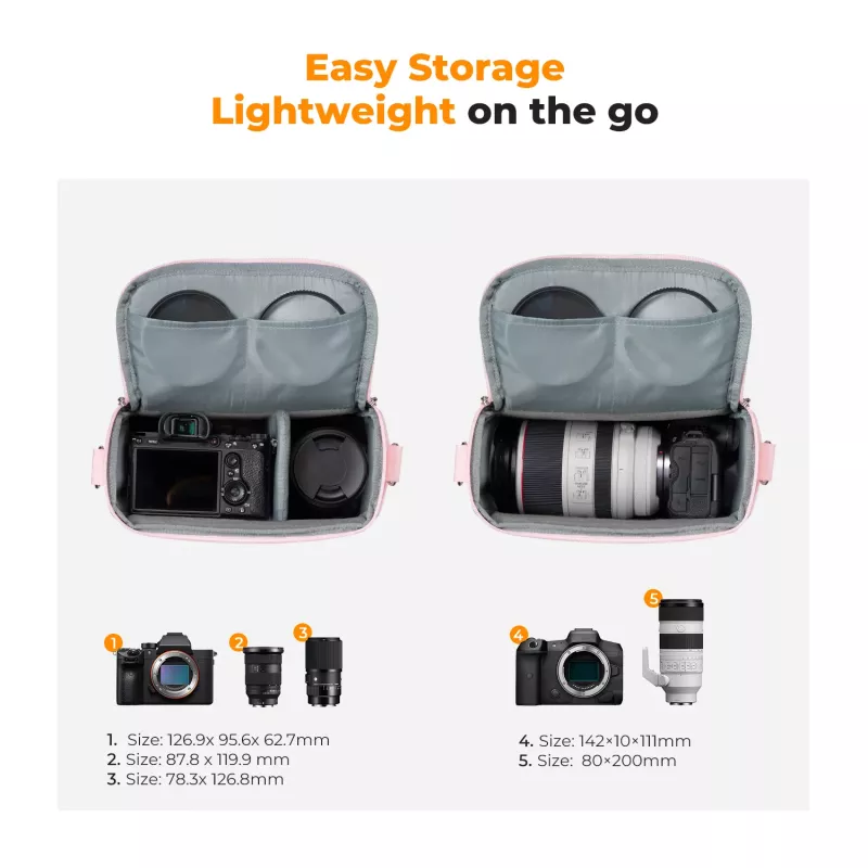 K&F Concept KF13.179V3 Sling Bag pre DSLR, bezzrkadlovky, dron, gimbal - béžová