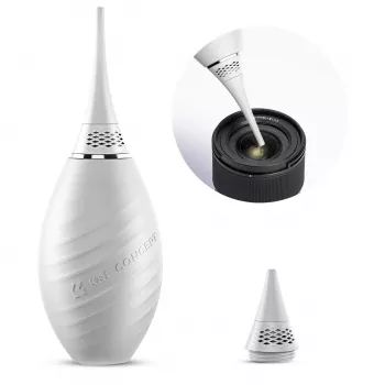 K&F Concept 2-in-1 dúchadlo s vysúvacou kefkou na čistenie objektívov kamier, senzorov a optiky - biela (KF08.048)