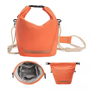 K&F Concept crossbody sling taška 5L oranžová pre kameru a smartfón