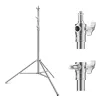 K&F Concept KF34.044 280 cm hliníkový svetelný statív s 1/4 palca-20 & 3/8 palca-16 obojstranným čapom, nosnosť 5 kg, 3-dielny, Flip-Locks, pružinové tlmenie, čierna