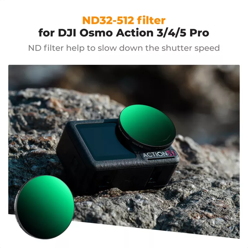 KF Concept Nano-X variabilný ND filter ND32-512 sivý pre DJI Osmo Action 3/4/5 Pro