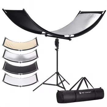 K&F Concept U-Shape 4-in-1 zakrivený reflektor 180x60cm so stojanom na svetlo a taškou
